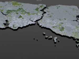 stanbul city turkey 100 km 3D Model