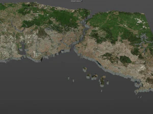 stanbul city turkey 100 km 3D Model