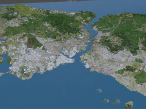 stanbul city turkey 100 km 3D Model