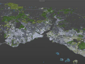 stanbul city turkey 100 km 3D Model