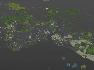 stanbul city turkey 100 km 3D Model