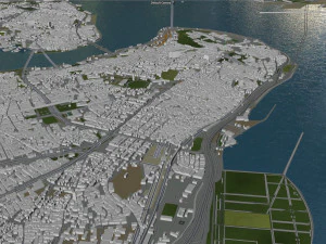 stanbul city turkey 100 km 3D Model