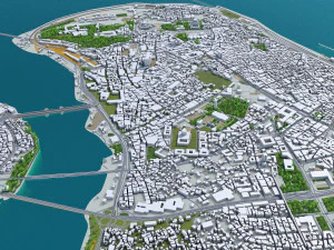 stanbul city turkey 100 km 3D Model