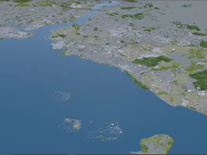 stanbul city turkey 100 km 3D Model