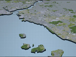 stanbul city turkey 100 km 3D Model