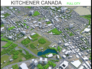 kitchener city canada 40 km 3D Model