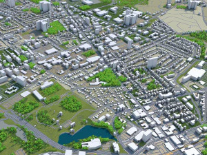 kitchener city canada 40 km 3D Model