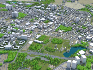 kitchener city canada 40 km 3D Model