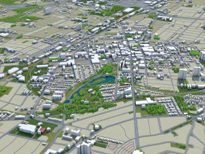 kitchener city canada 40 km 3D Model