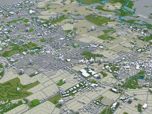 kitchener city canada 40 km 3D Model
