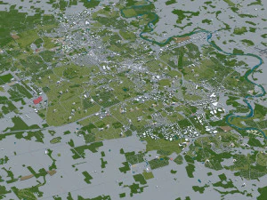 kitchener city canada 40 km 3D Model