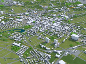 kitchener city canada 40 km 3D Model