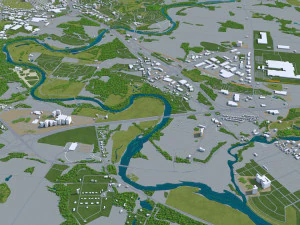 kitchener city canada 40 km 3D Model