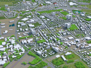 kitchener city canada 40 km 3D Model