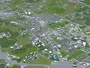 kitchener city canada 40 km 3D Model