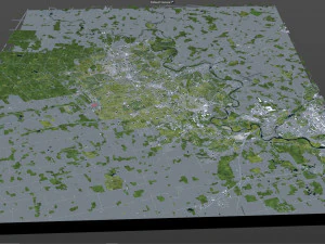 kitchener city canada 40 km 3D Model