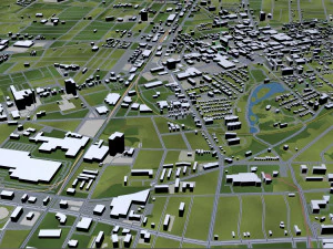 kitchener city canada 40 km 3D Model