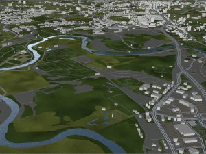 kitchener city canada 40 km 3D Model