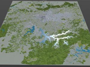 So paulo city brazil 90km 3D Model