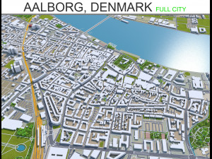 aalborg city denmark 35km 3D Model