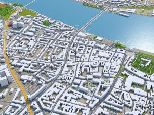 aalborg city denmark 35km 3D Модель