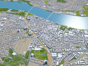 aalborg city denmark 35km 3D Модель