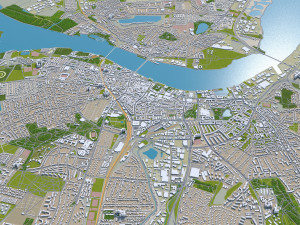 aalborg city denmark 35km 3D Модель