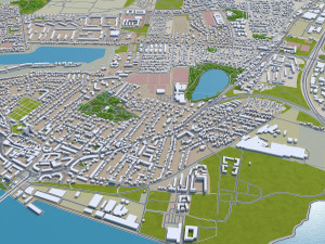 aalborg city denmark 35km 3D Модель