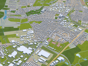 aalborg city denmark 35km 3D Модель