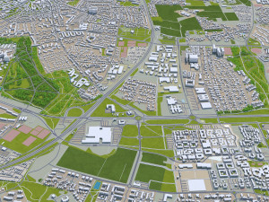 aalborg city denmark 35km 3D Модель
