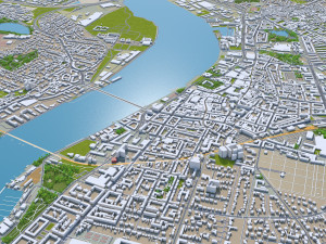 aalborg city denmark 35km 3D Модель