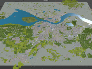 aalborg city denmark 35km 3D Модель