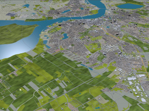aalborg city denmark 35km 3D Модель