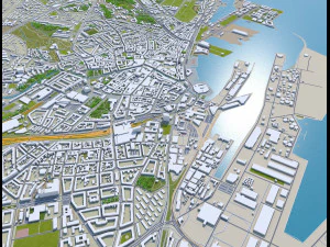 aarhus city denmark 80km 3D Model