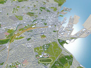 aarhus city denmark 80km 3D Model