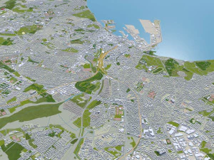 aarhus city denmark 80km 3D Model