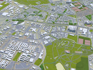 aarhus city denmark 80km 3D Model