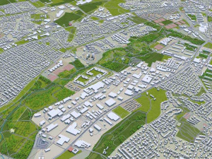 aarhus city denmark 80km 3D Model