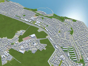 aarhus city denmark 80km 3D Model