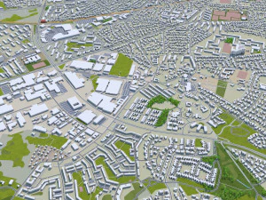 aarhus city denmark 80km 3D Model