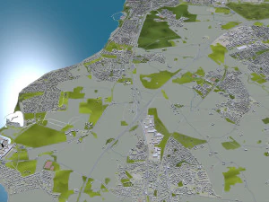 aarhus city denmark 80km 3D Model