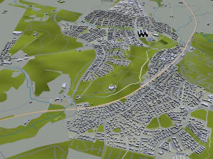 aarhus city denmark 80km 3D Model