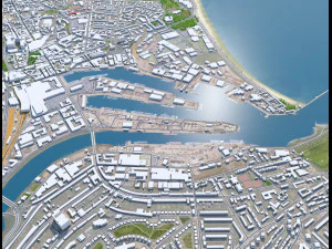 Aberdeen city scotland 40km 3D Model