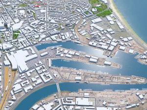 Aberdeen city scotland 40km 3D Model