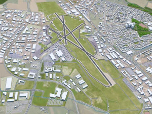 Aberdeen city scotland 40km 3D Model