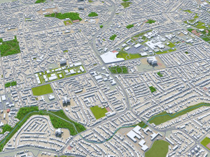 Aberdeen city scotland 40km 3D मॉडल