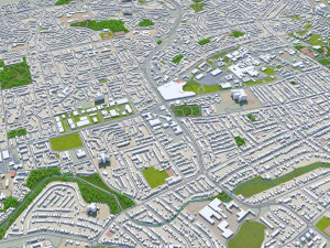 Aberdeen city scotland 40km 3D Model
