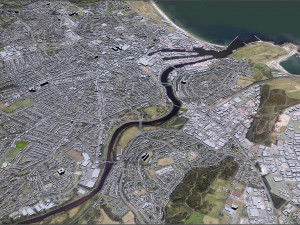 Aberdeen city scotland 40km 3D मॉडल