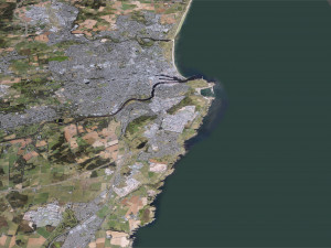 Aberdeen city scotland 40km 3D मॉडल