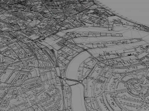 Aberdeen city scotland 40km 3D Model